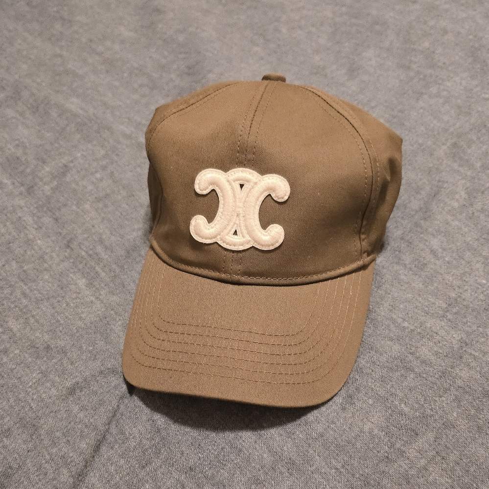 Brown Cap with White Logo